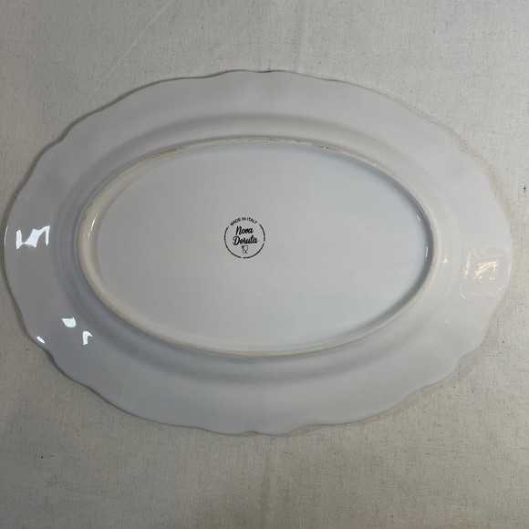 NOVA DERUTA OVAL PLATES MADE IN ITALY 13.25" X 9.5" HAND PAINTED BRAND NEW - Picture 2 of 3